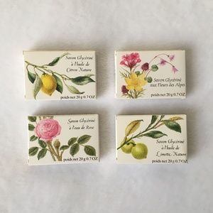 Crabtree & Evelyn Vintage Mini Soaps Gift Small Bar Soap French 4 Count